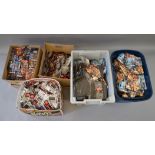 5 Boxes of assorted Wrestling memorabilia including keyrings and magnets etc.