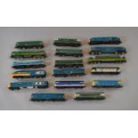 OO Gauge. 17 x unboxed diesel locomotives/power cars. Various manufacturers.