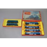 OO Gauge Tri-ang. RS52 Blue Pullman 4 car set & R157C BR blue 2 car DMU set. Overall G in F boxes.