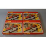 OO Gauge. Tri-ang Hornby. 4 x Ex-shop stock R.675 Freightliner depot crane & container sets.