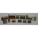 12 Wade miniature buildings