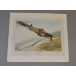 ROBERT TAYLOR. "Battle of Britains VC". Colour print signed in pencil by Eric A. Keighley.