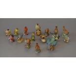 16 Royal Worcester bird figures