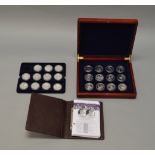 23 925 "Silver Queen Elizabeth Second Poorf Collection" coins in case with certifcates contained in