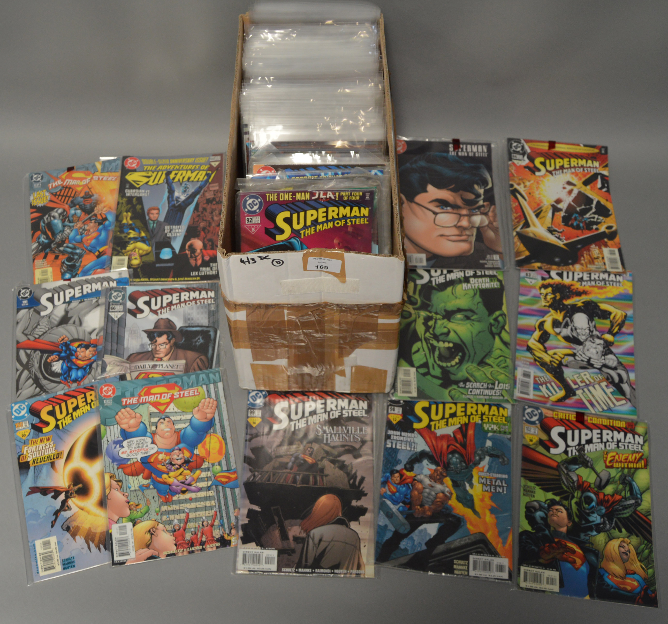 Approx 200 Superman comics including Action Comics, Adventures of Superman,