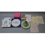 A collection of assorted ceramics limited edition certificates etc together with a Staffordshire