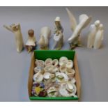 A quantity of assorted ceramics including Lladro and Royal Doulton figures,