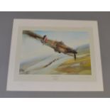 ROBERT TAYLOR. "Battle of Britains VC". Colour print signed in pencil by Eric A. Keighley.