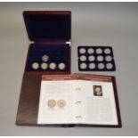 17 Silver "The Great Monarchs Silver Proof Collection" coins with certificates contained in a