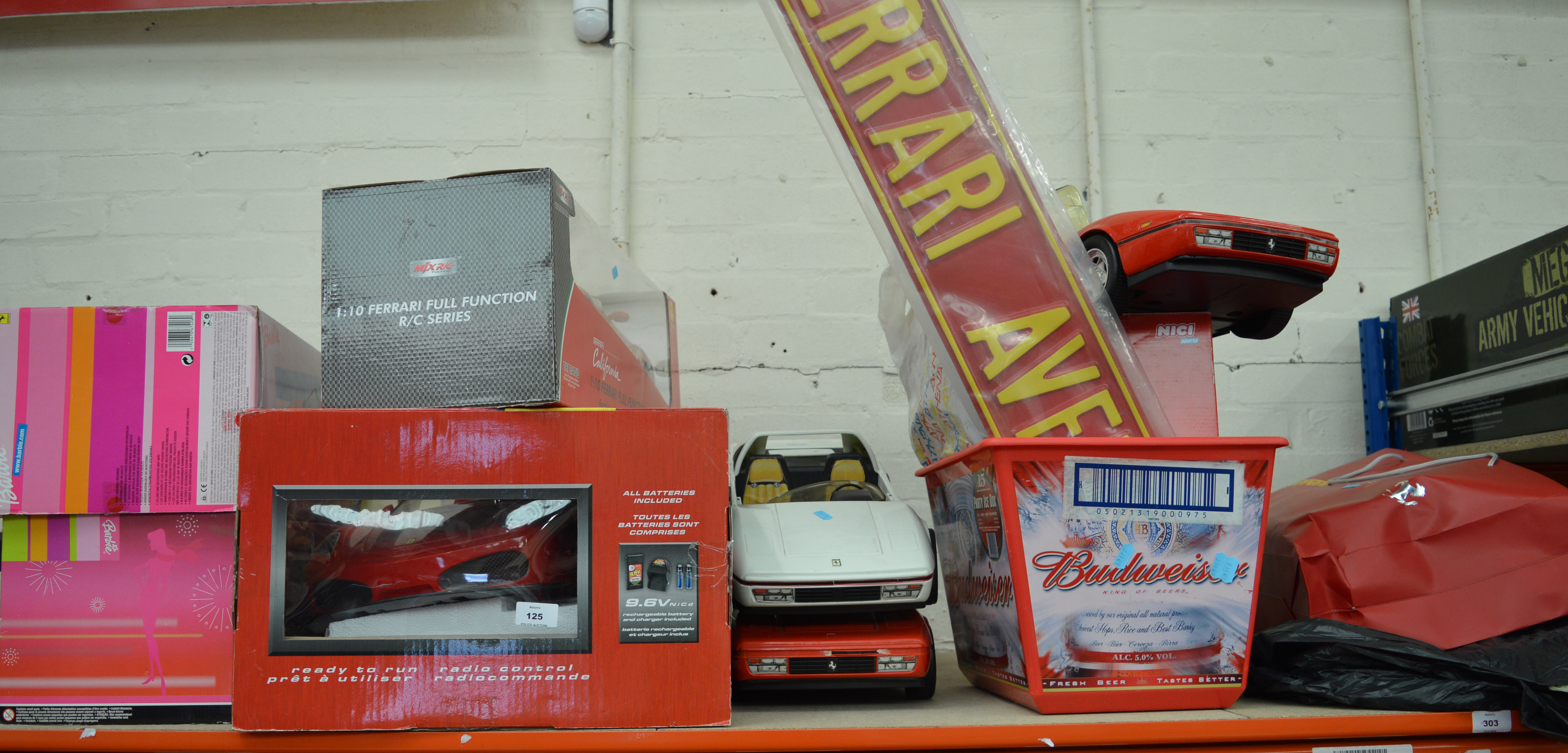 Selection of Ferrari toys