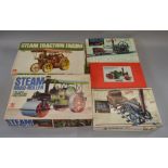 5 Steam related model kits including two 1:16 Bandai examples, boxed.
