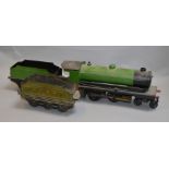 Live Steam. Bowman. 4-4-0 tender engine. Re-painted. Overall G with burner.