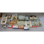 19 assorted model kits including Airfix, Revell, Academy etc,