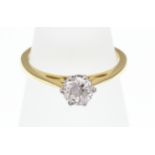 An 18ct H/M diamond solitaire ring, approx 0.50ct & 2.