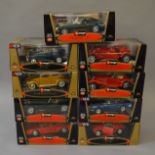 9 Bburago 1:16, 1:18 and 1:20 boxed models.