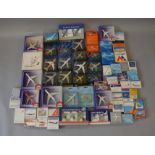 A good quantity of boxed/carded diecast 1:600 aircraft models, many by Siku and Schabak.