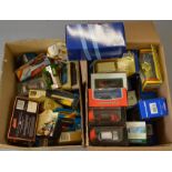 2 boxes of assorted boxed diecast including Corgi, Matchbox, Cararama and Lledo etc.