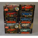 10 1:18 Bburago models including Gold Collection and Special Collection examples, boxed.