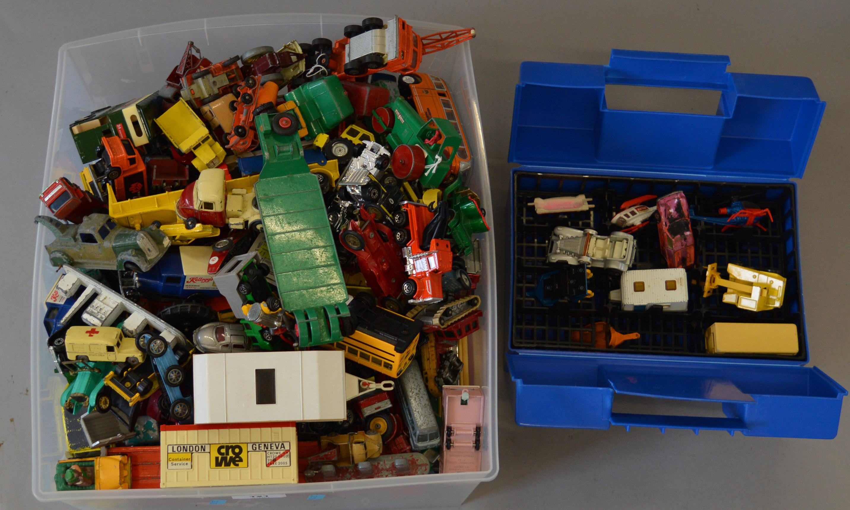 Quantity of assorted playworn diecast, mostly Matchbox including Lesney, Superkings, Corgi,