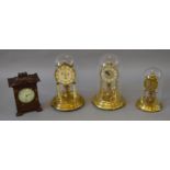 3 Dome clocks including Kundo and Haller examples together with an interesting vintage Chinese