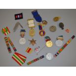 Collection of various military, Masonic and related medals,