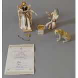Royal Worcester The Jewels Of Cleopatra Limited Edition set of four figures.