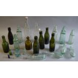 23 vintage glass bottles, mostly by local Black Country/ West Midland manufacturers.