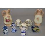 Mixed lot of assorted ceramics including Delft Blue,