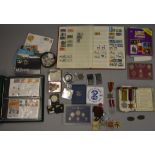 A good mixed lot of collectables including a WW2 medal group including a Burma Star and transmiting