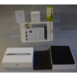 An iPad Wi-Fi 16GB Black, with box and accessories.