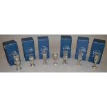 6 boxed Royal Selagor Lord of The Rings pewter shot glasses together with an unboxed example (7)