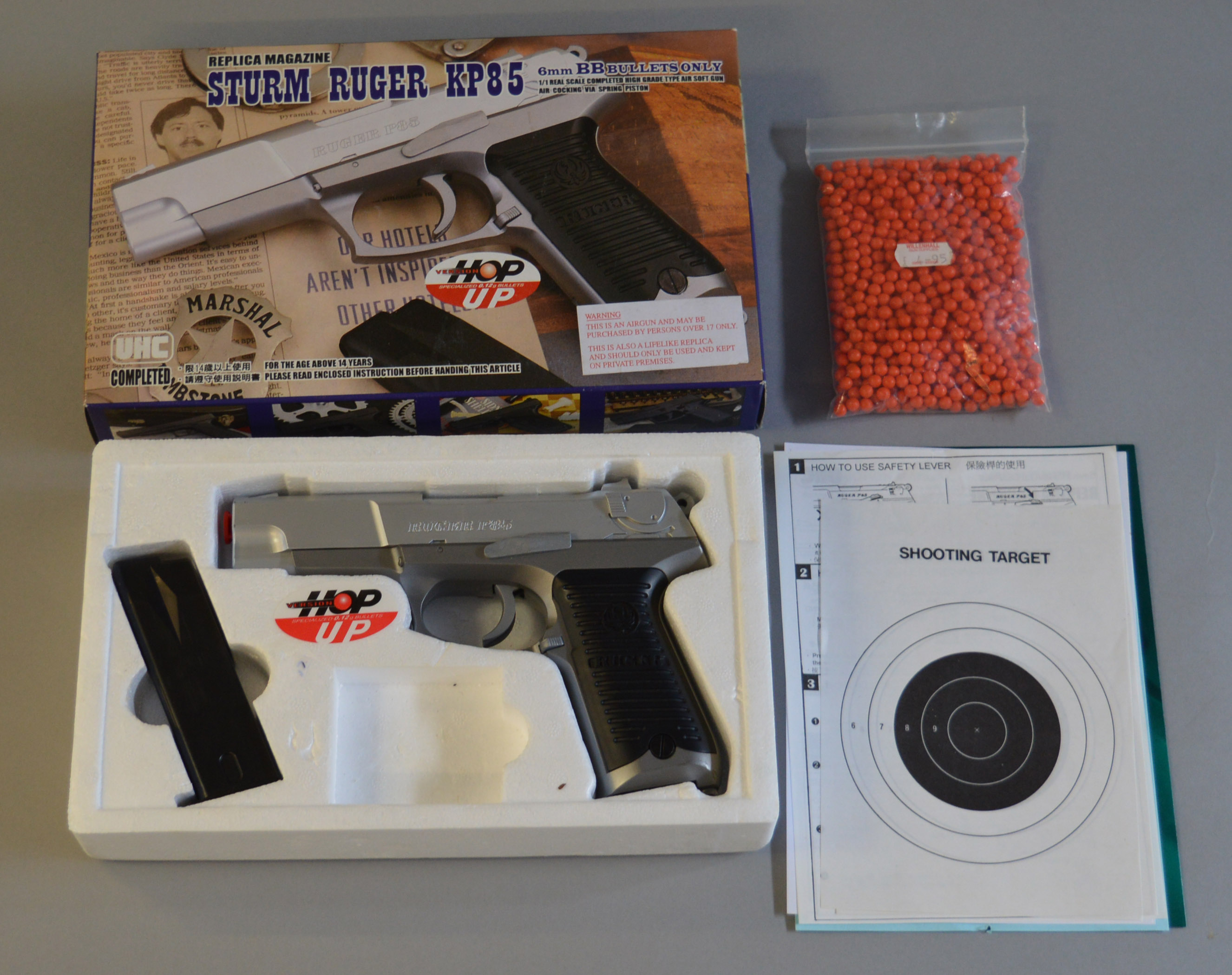 Sturm Ruger P85 9mm replica air gun (6mm BB pellets),