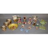 Mixed lot of ceramics including scarce Paragon "Robin Hood" figure, Mason's, Royal Winton,