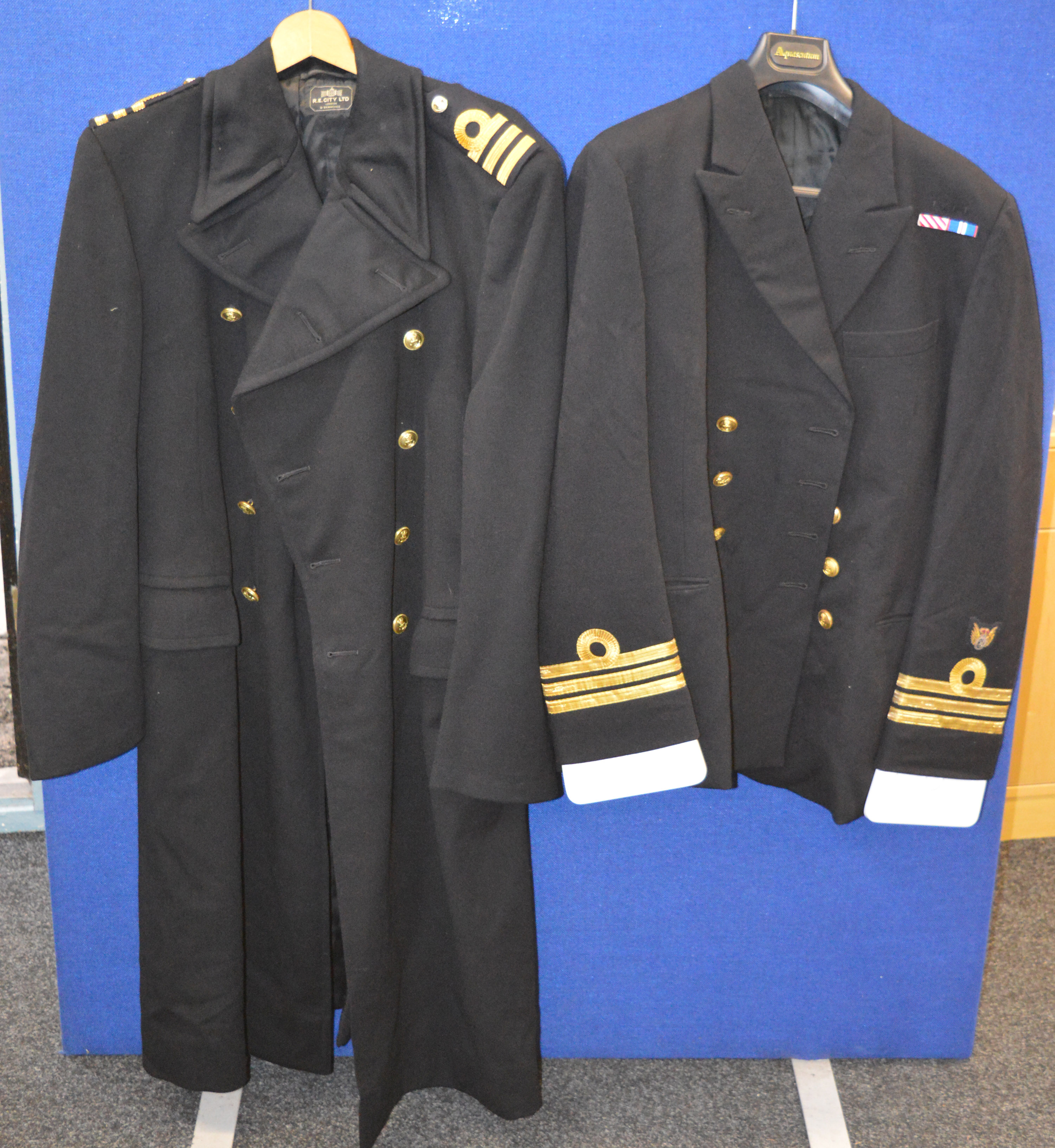 4 Royal Naval coats together with a Gieves & Hawkes officers cap and vario - Image 2 of 3