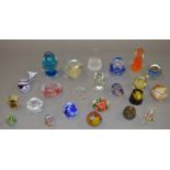23 assorted paperweights including Caithness and animal related examples.