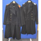 4 Royal Naval coats together with a Gieves & Hawkes officers cap and vario
