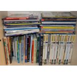 A good quantity of books and magazines,