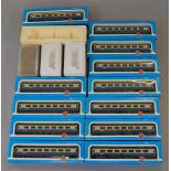 OO Gauge. Ex shop stock Airfix 12 x BR MKII 1st class intercity coaches. Overall VG/E boxed.