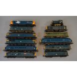 OO Gauge. 12 x unboxed diesel locomotives, various manufacturers. Some repainting/detailing.