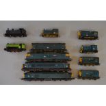 OO Gauge. 11 x unboxed steam & diesel locomotives, various manufacturers. Some weathering/detailing.