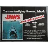 "Jaws" collection of film posters and lobby cards.