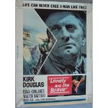 "Lonely are the Brave" 1962 30 x 40 inch US film poster starring Kirk Douglas - rolled.