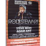 Rod Stewart Hard Rock Cafe concert poster from Hyde Park, London 26th June 2011 40 x 60 inch rolled.