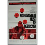 Collection of 8 folded US one sheets; Frankenstein must be Destroyed US one sheet (27 x 41 inch,