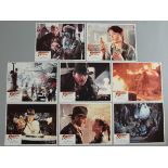 "Raiders of the Lost Ark" 1981 Original full set of 8 US lobby cards (11 x 14 inch) plus UK set of