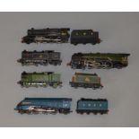 OO Gauge Hornby Dublo 5 x assorted locomotives. Overall F some repainted/renumbered.