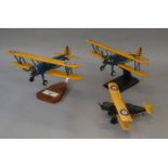 2 x High quality MyMahoganyModel 1:24 scale Boeing Stearman aircraft together with another model of