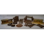 O Gauge Hornby 0-4-0 tank engine, together with station building, track,