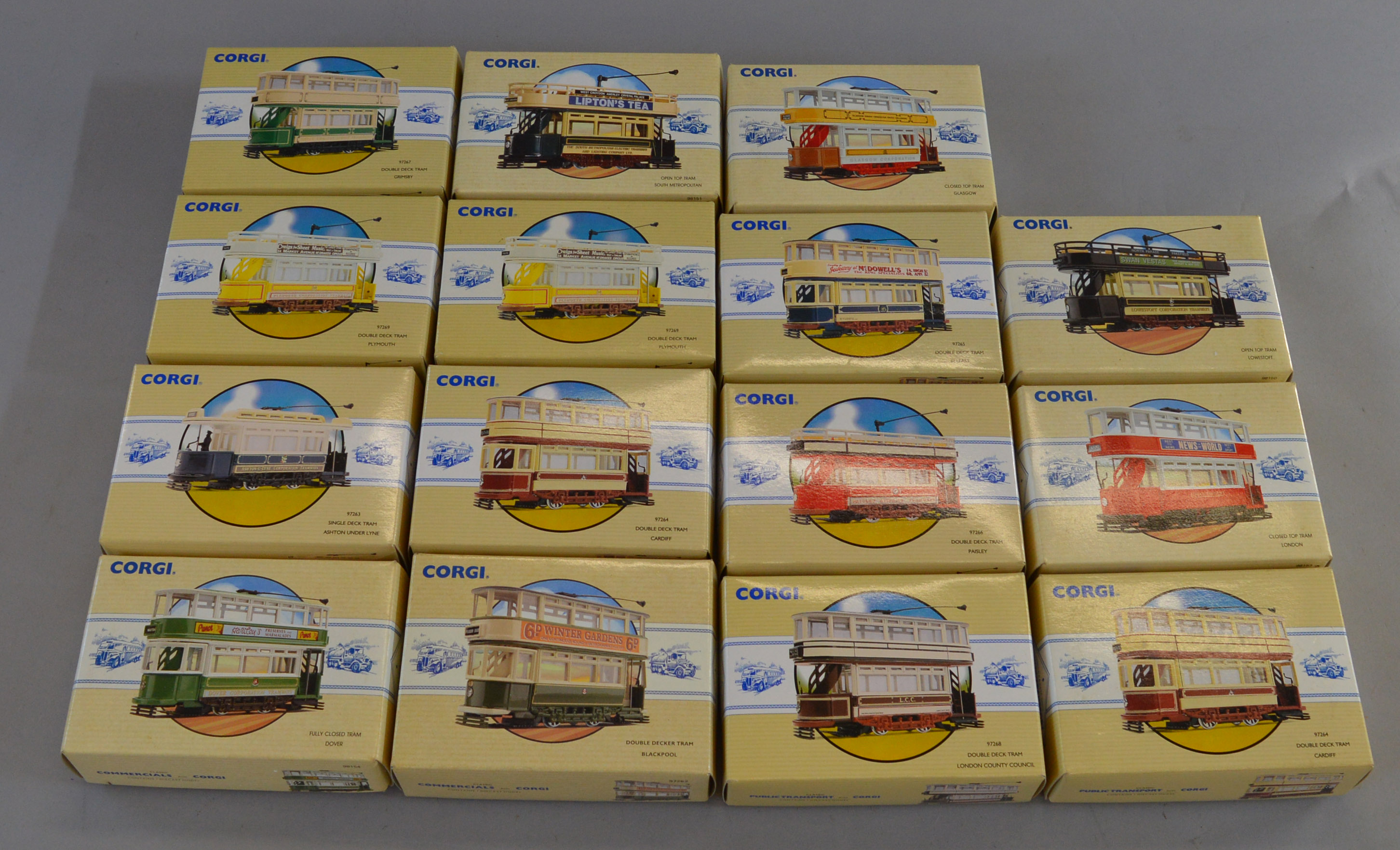 15 x Corgi Classic Public Transport tram models. All G/VG boxed.