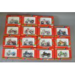 15 x Guiloy (Spain) 1:18 scale motorcycles.